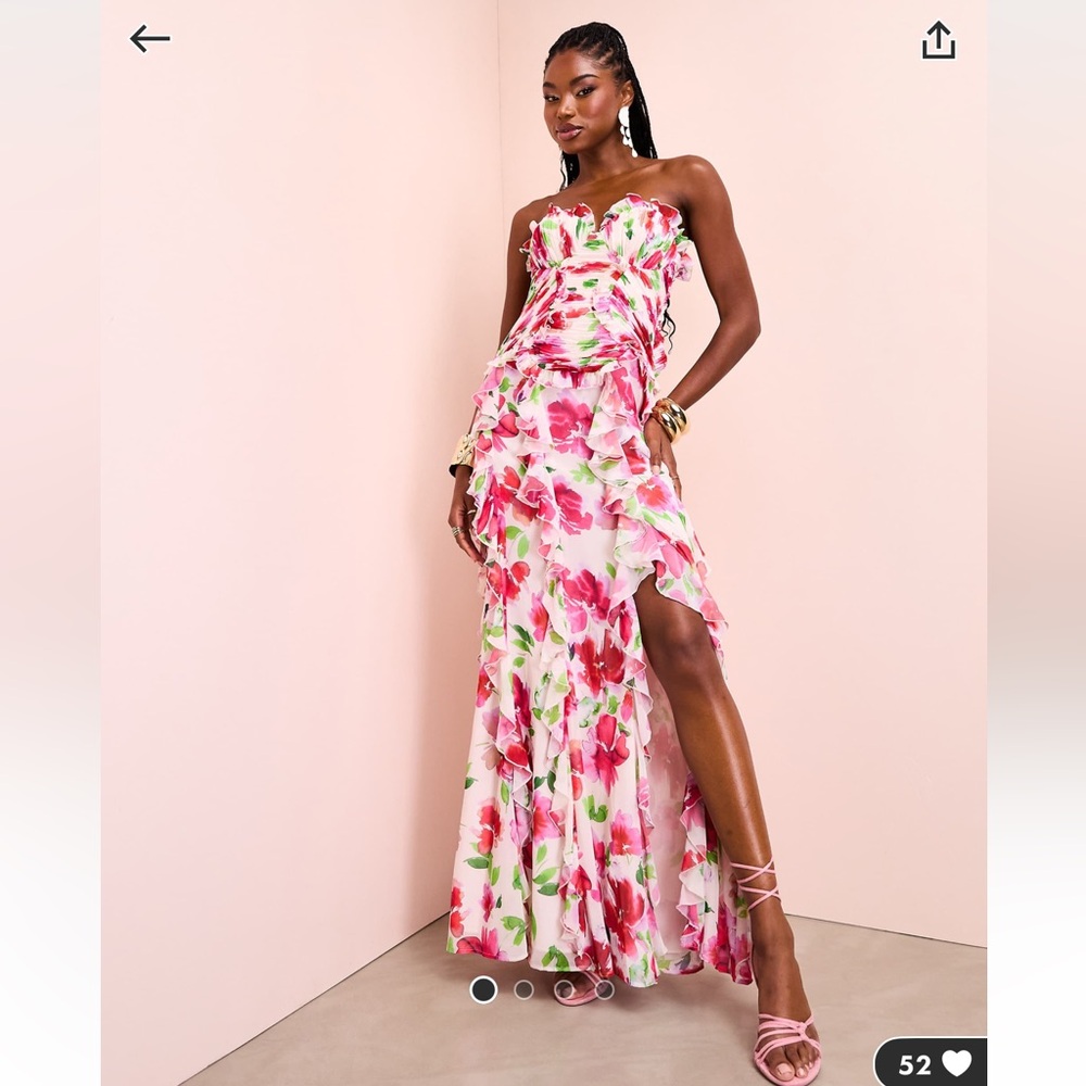 Floral Pink Maxi Dress